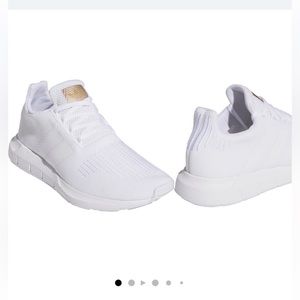 White Adidas Swift Run Shoes
